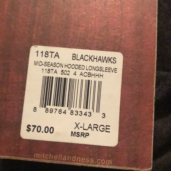 Mitchell & Ness Mid Season Hoodie Tee NWT - Picture 5 of 5